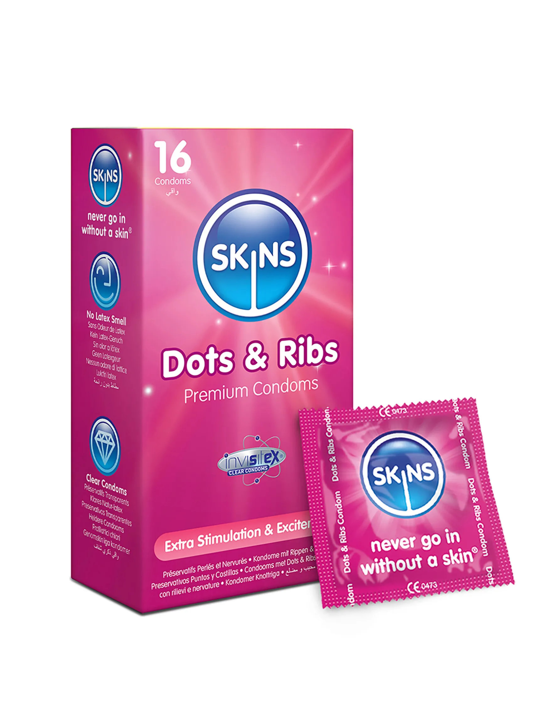 Skins Condoms Dots & Ribs 16 Pack