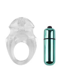 Sleek Vibrating Couples Cock Ring with Removable Bullet