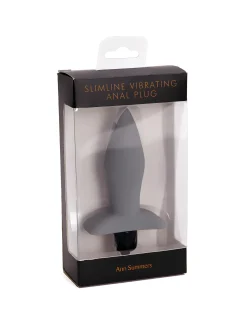 Slimline Vibrating Silicone Butt Plug with Removable Bullet