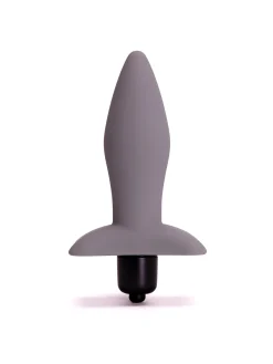 Slimline Vibrating Silicone Butt Plug with Removable Bullet