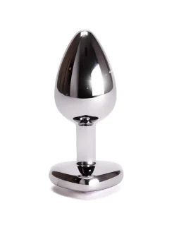 Small Jewelled Heart Metal Butt Plug
