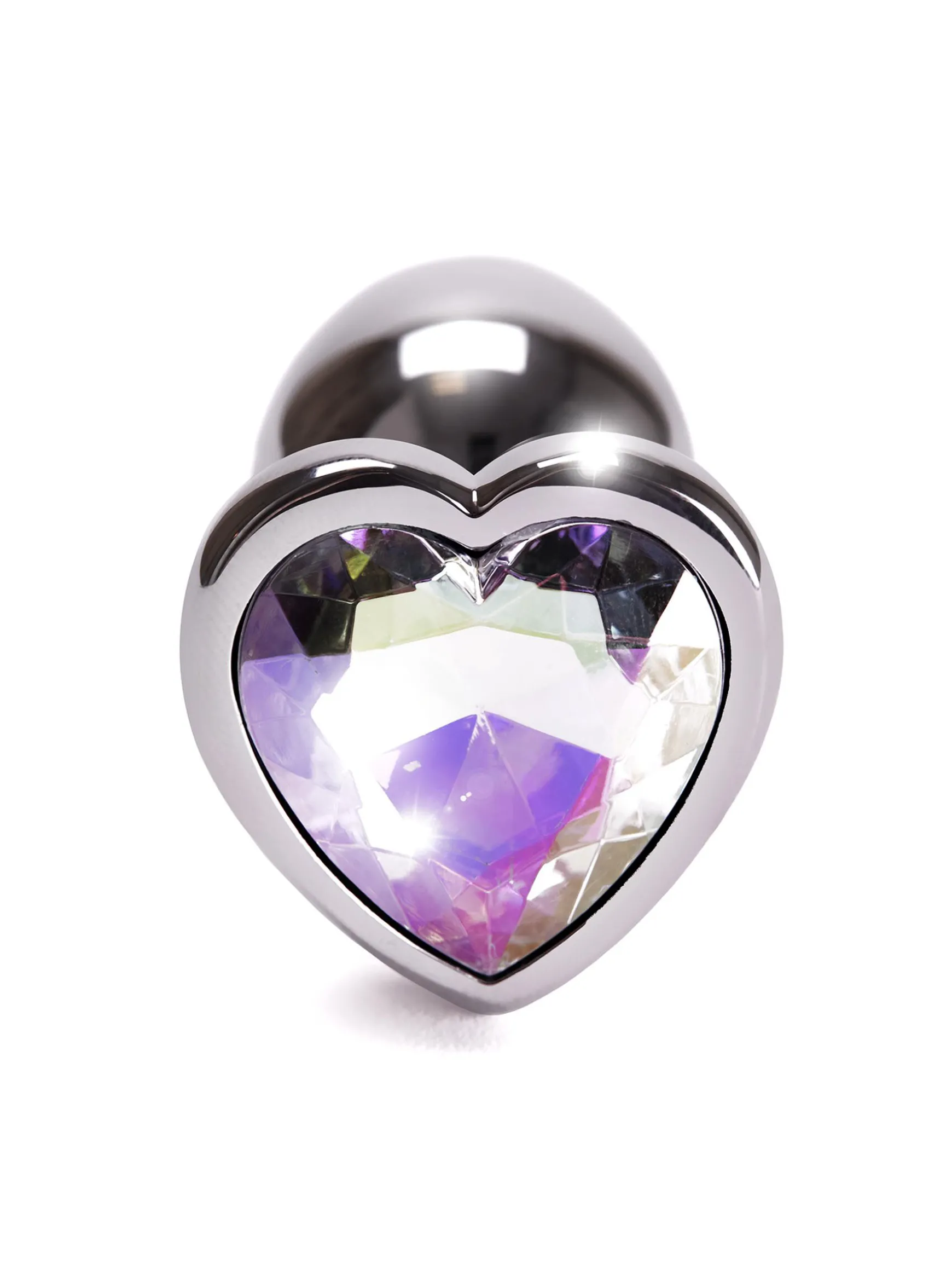 Small Jewelled Heart Metal Butt Plug