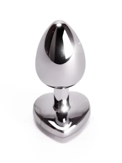 Small Jewelled Heart Metal Butt Plug