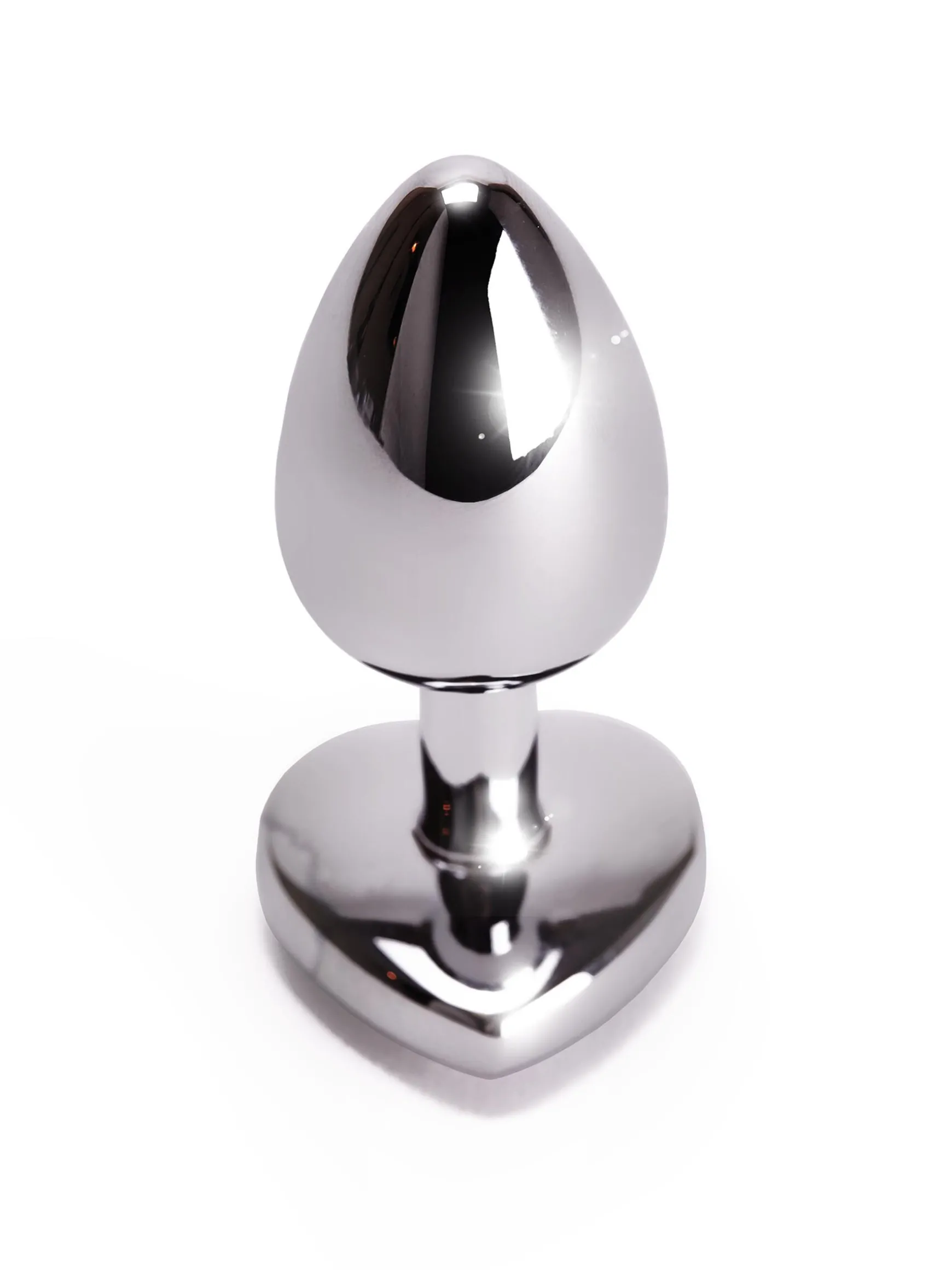 Small Jewelled Heart Metal Butt Plug
