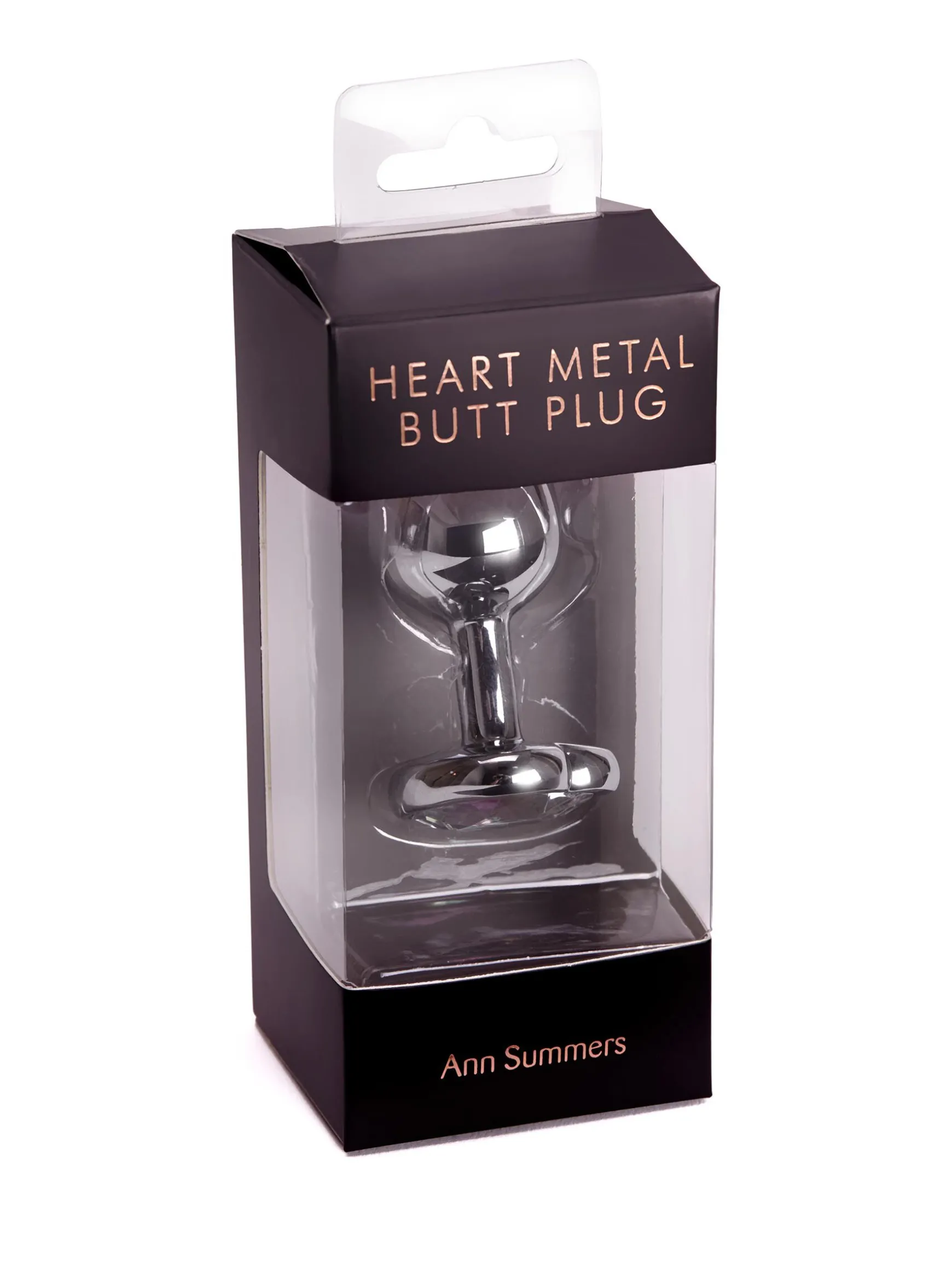 Small Jewelled Heart Metal Butt Plug