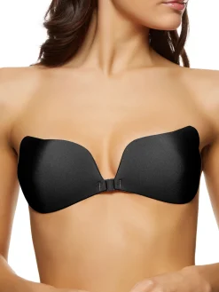 Stick On Backless & Strapless Bra - Black