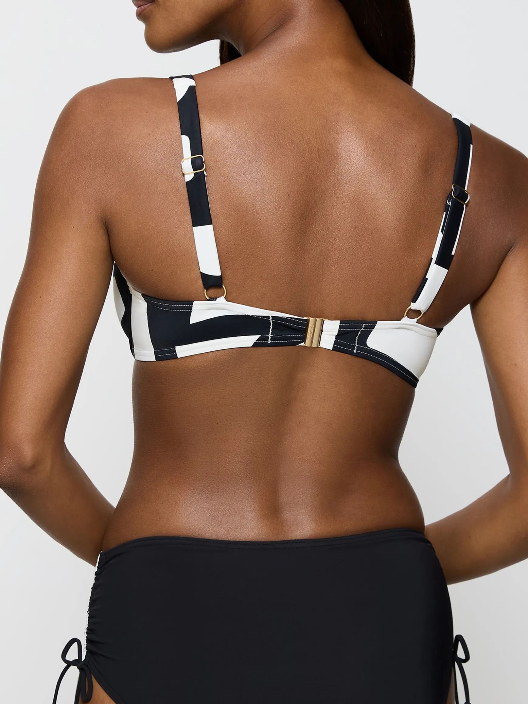 Summer Allure Plunge Tie Top - Black