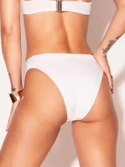 Summer Siren High Waist Bikini Bottom - White