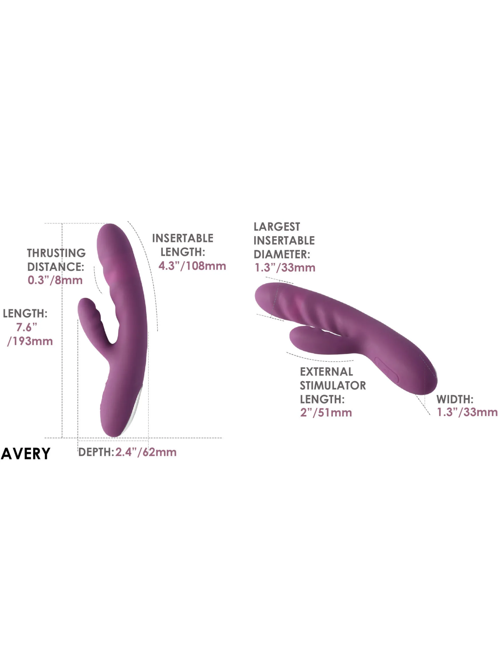 Svakom Avery Powerful Thrusting Rabbit Vibrator