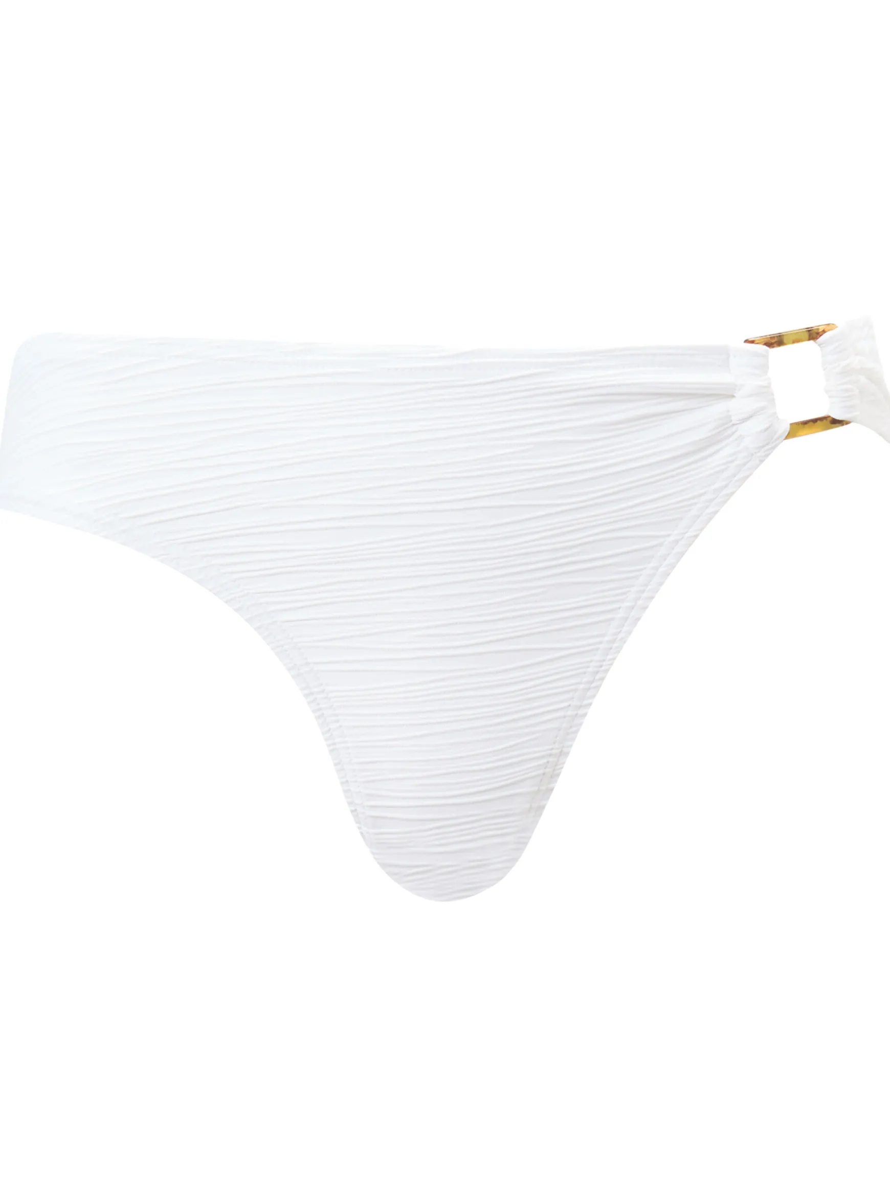 Swim Crinkle High Leg Bikini Bottom - White