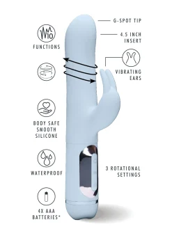 Swivelling Rampant Rabbit Silicone G-Spot Vibrator