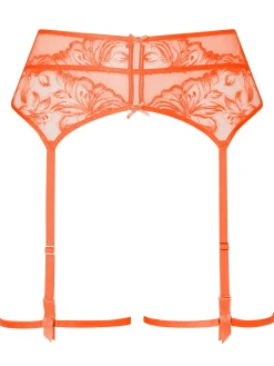 Tangerine Dream Suspender Belt - Bright Orange