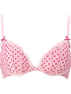 Tease & Trouble Padded Plunge Bra - Pale Pink