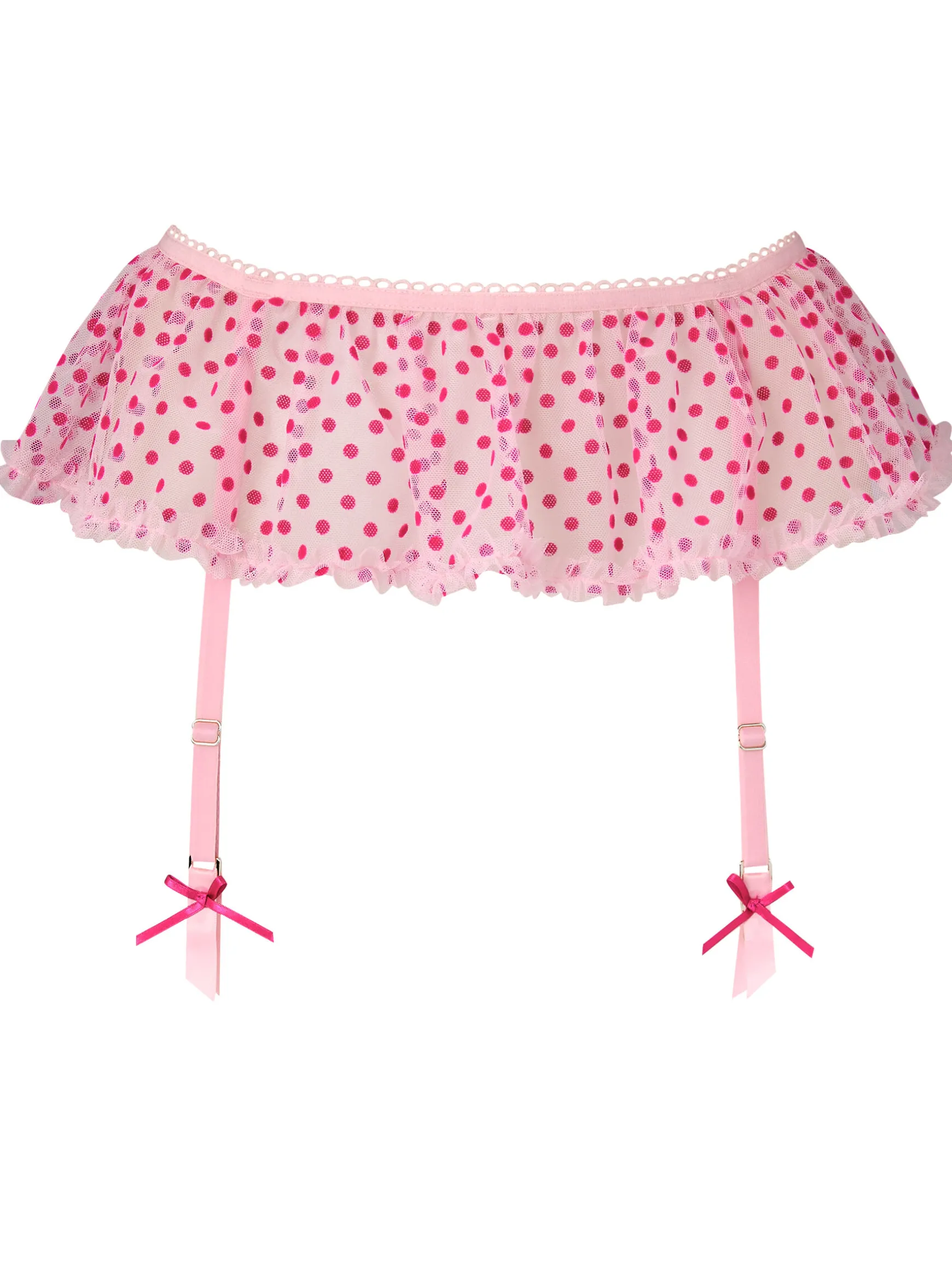 Tease & Trouble Suspender Belt - Pale Pink