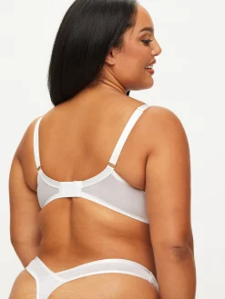 The Icon Fuller Bust Padded Plunge Bra - White