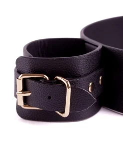 Thigh To Wrist PU Cuffs Bondage Restraint