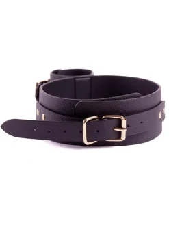 Thigh To Wrist PU Cuffs Bondage Restraint