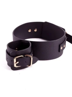 Thigh To Wrist PU Cuffs Bondage Restraint