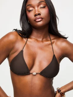 Triangle Bikini Top - Brown