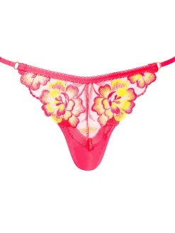 Tropical Oasis G-String - Bright Pink