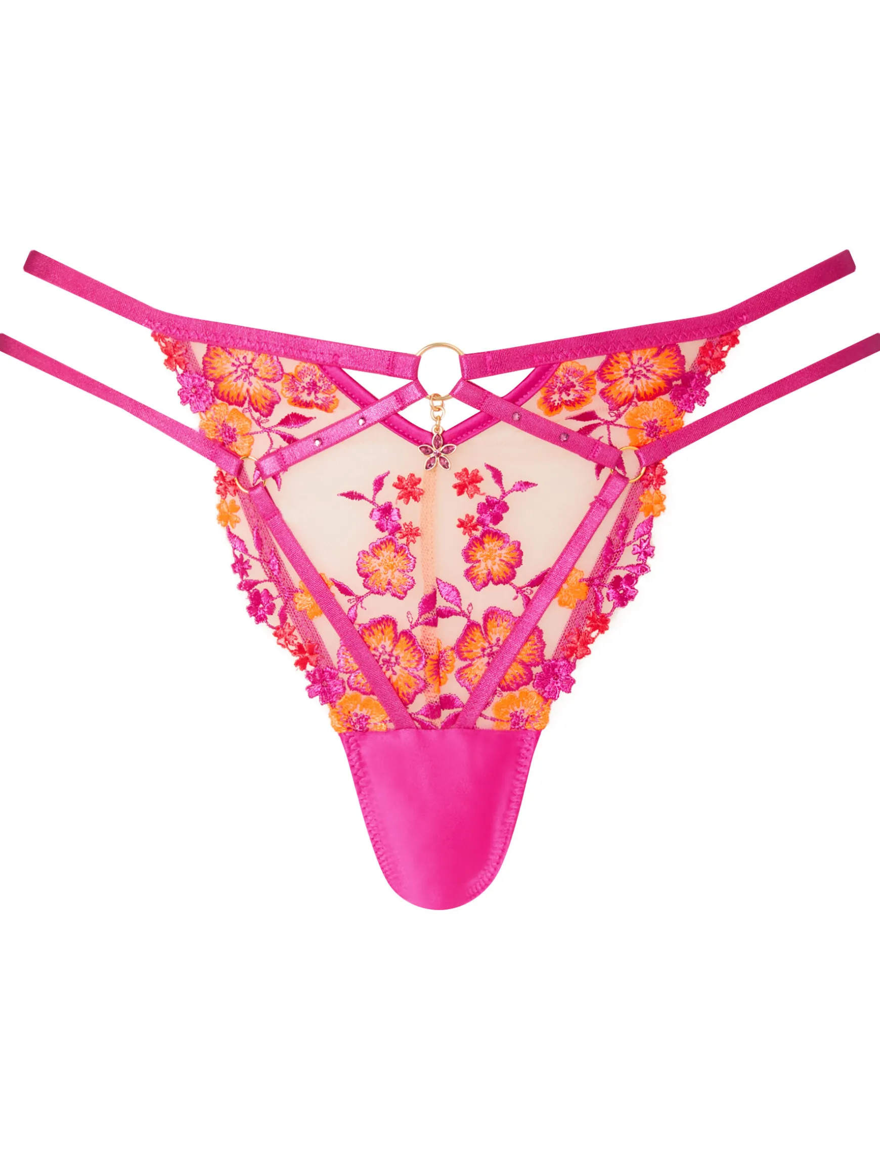 Tropical Tease Thong - Bright Pink