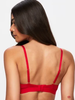 Undisputed Padded Plunge Bra - Red