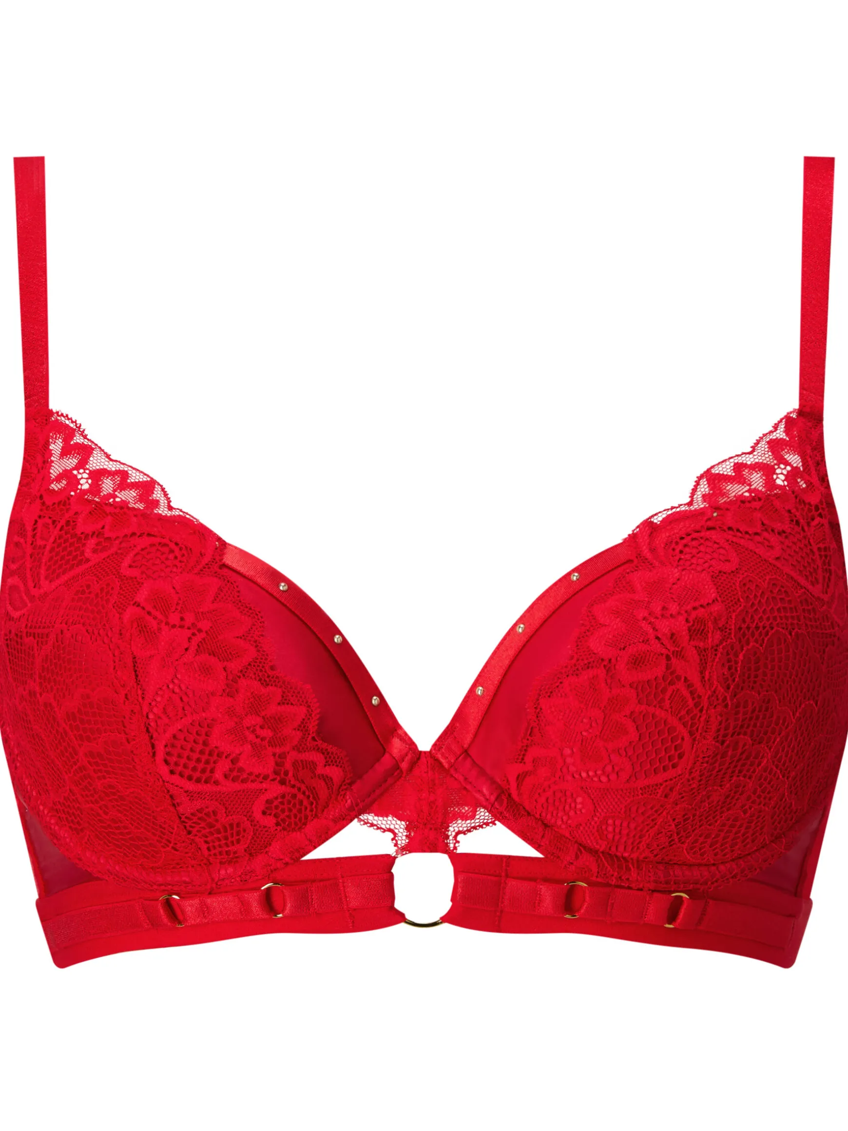 Undisputed Padded Plunge Bra - Red