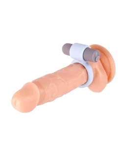 Vibrating Silicone Cock Ring with Removable Bullet