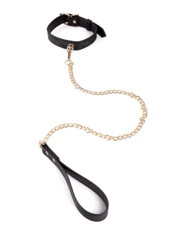 Viper Faux Snake Leather Collar & Lead