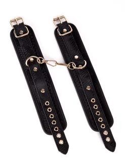 Viper Faux Snake Leather Handcuffs