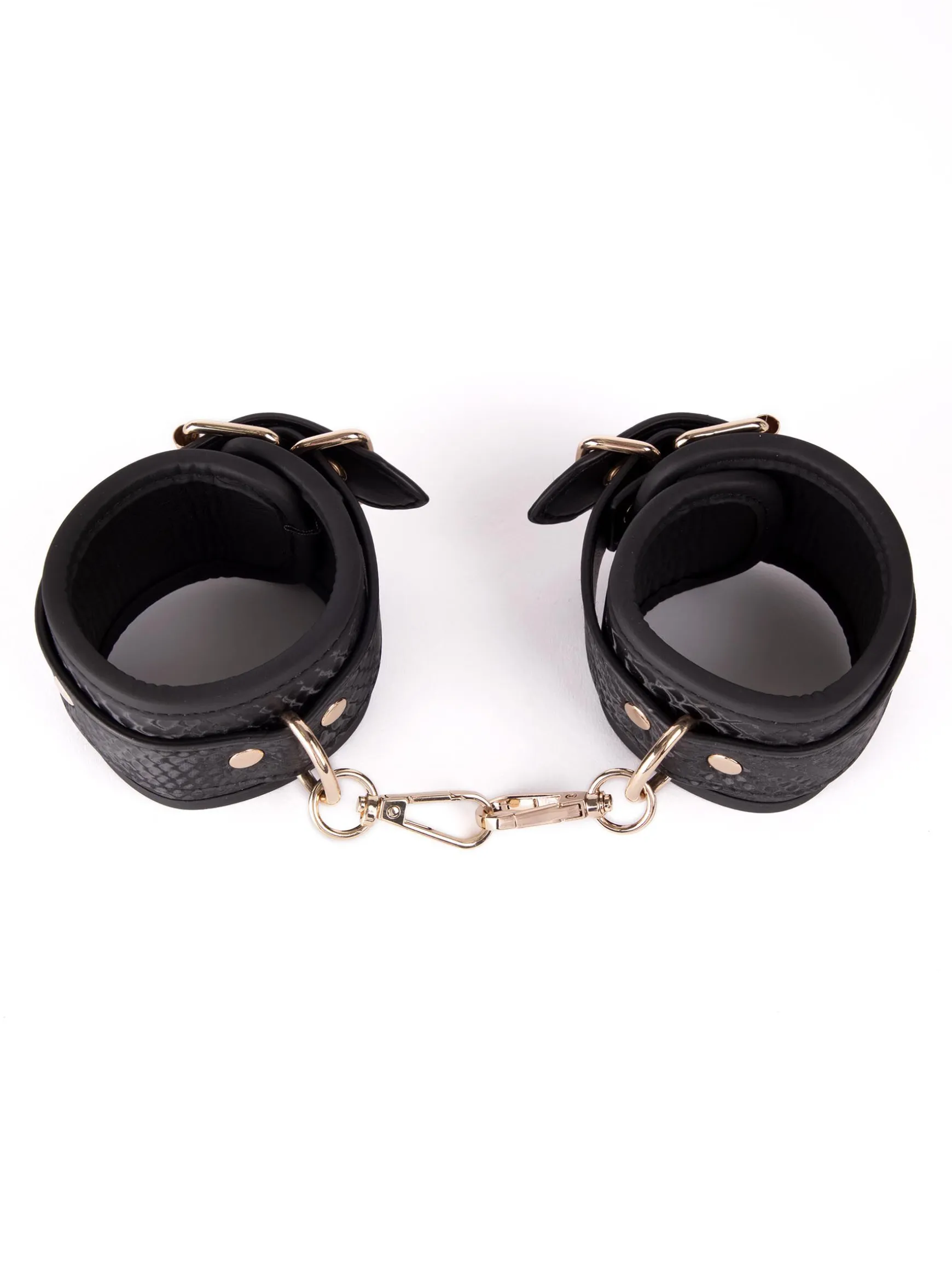 Viper Faux Snake Leather Handcuffs