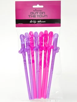 Willy Drinking Straws Novelty Gift - Pack of 8