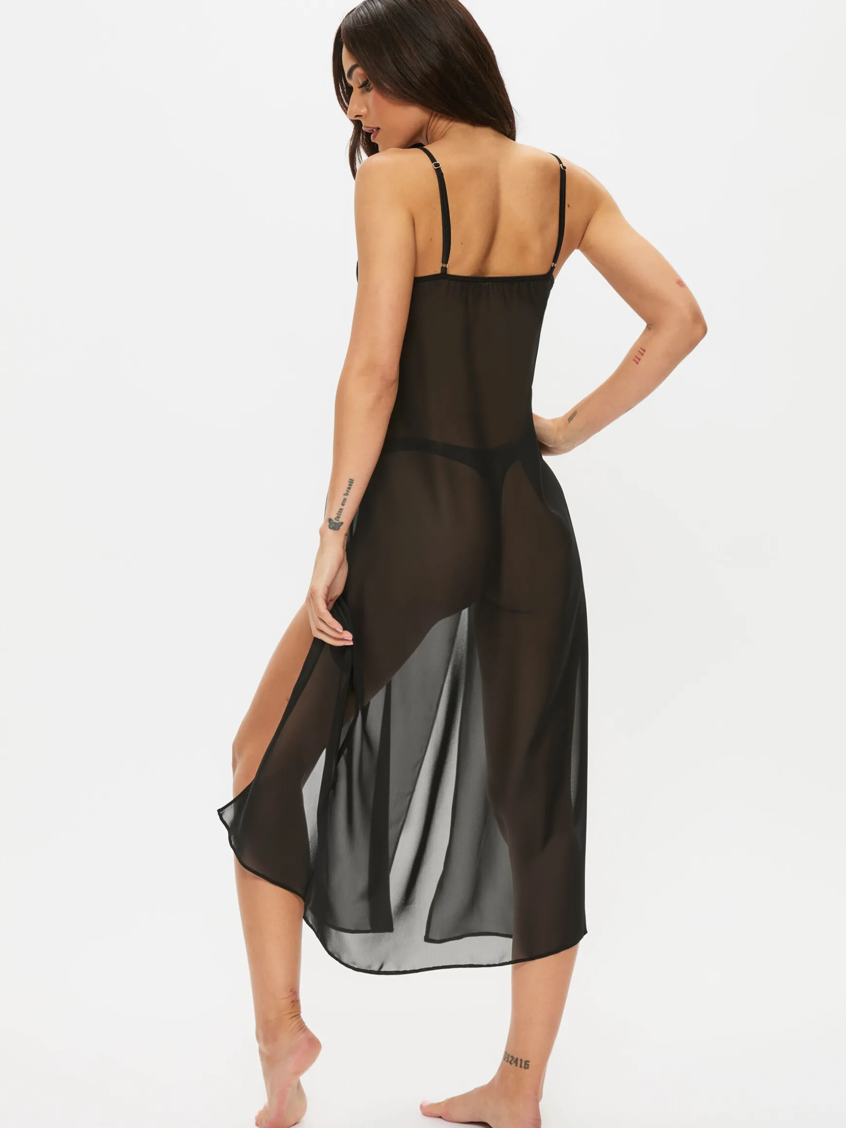 Zelia Maxi Chemise - Black